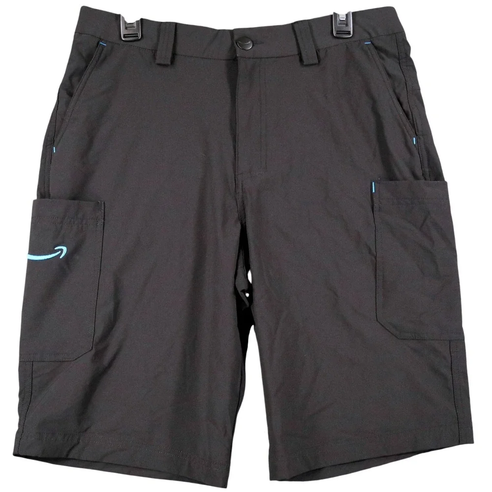 Amazon Cargo Shorts Mens M Black Utility Workwear Uniform